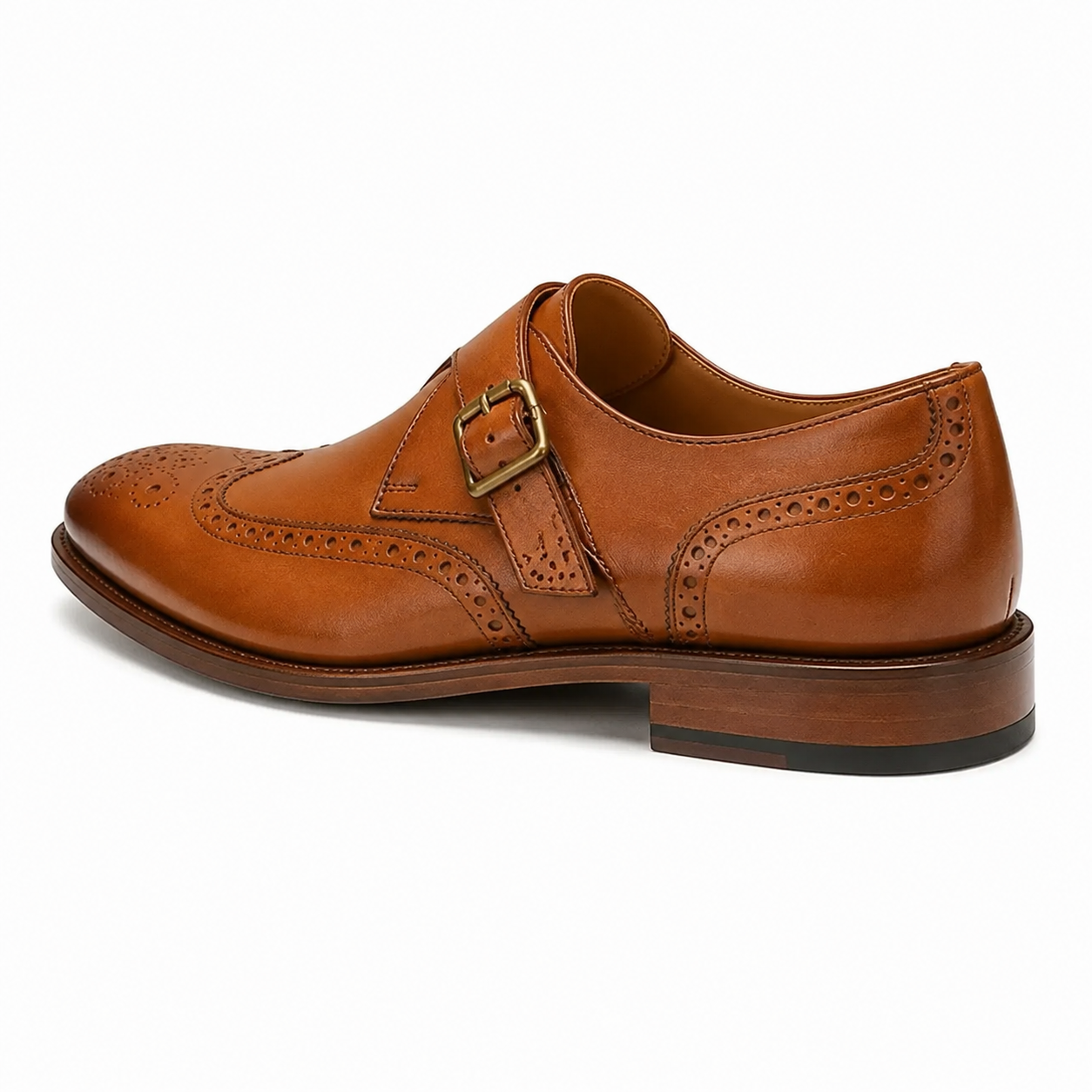 Tan Wingtip Monk