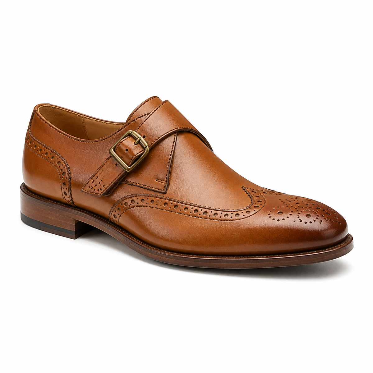 Tan Wingtip Monk