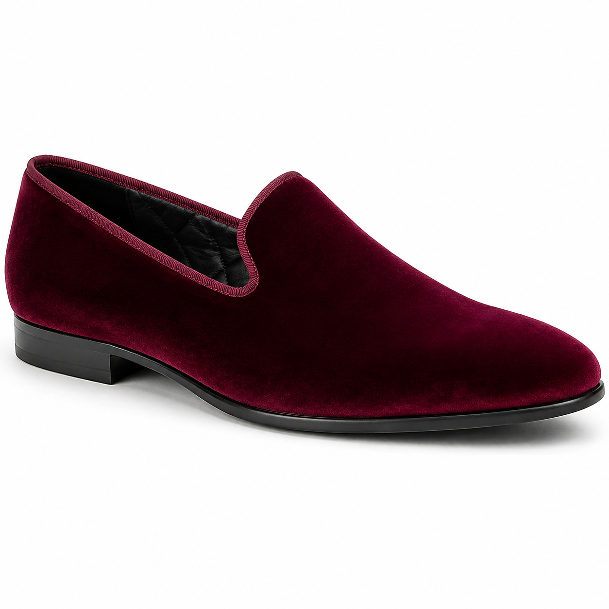 Burgundy Velvet Loafers