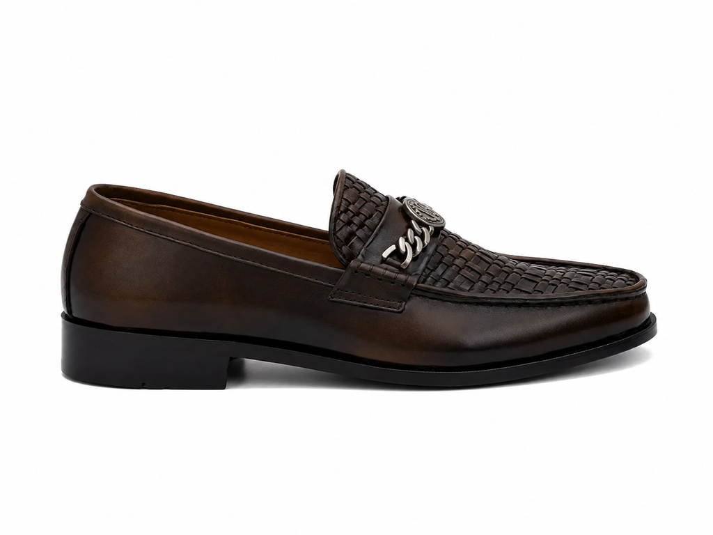 Premium Brown Woven Loafers