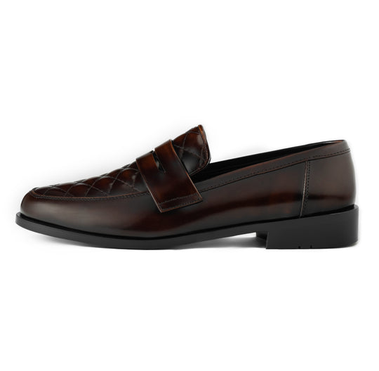 Royal Quilted Brown Loafers